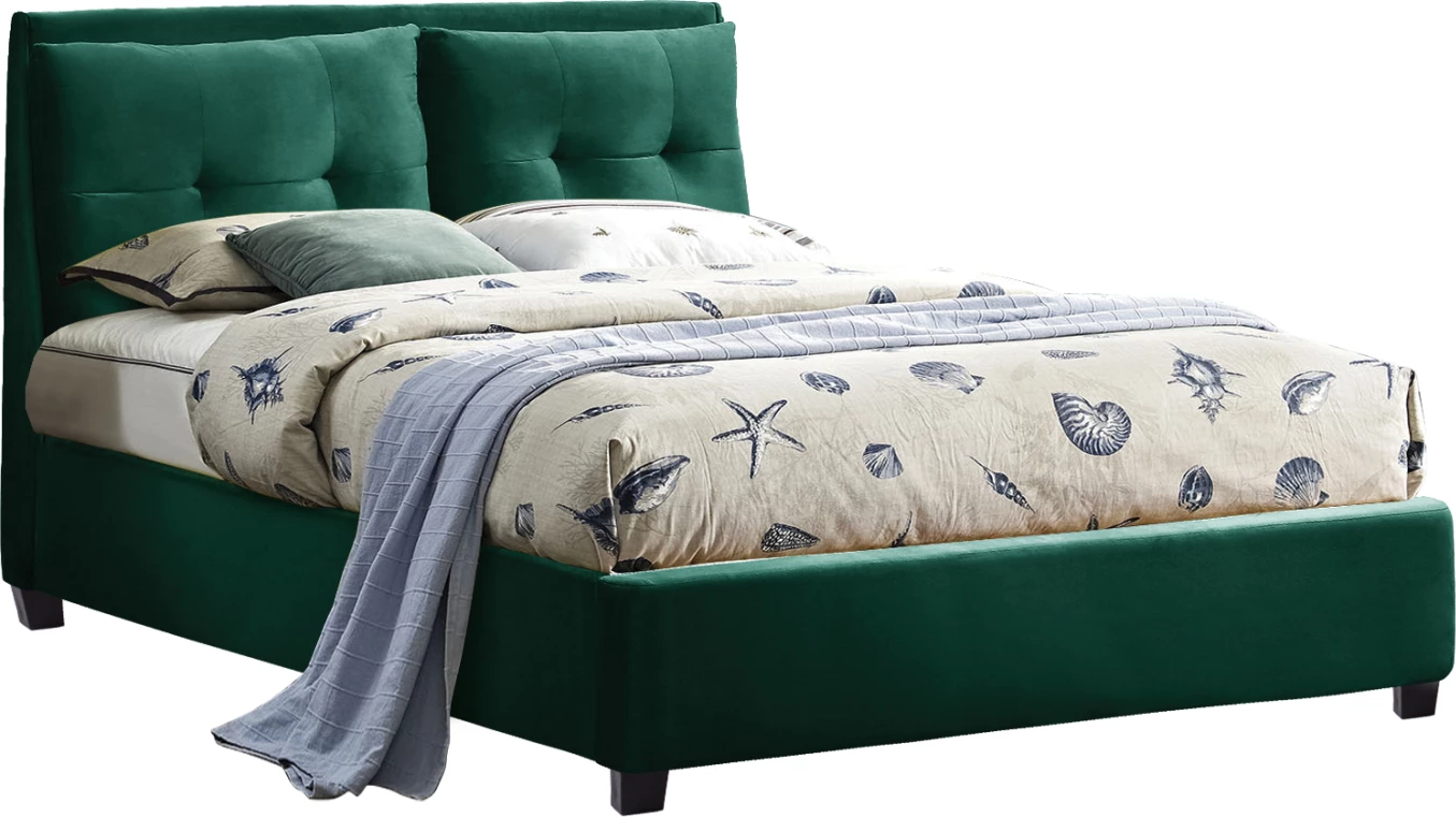 Krevat BILLIE në kadife ngjyrë selvi FH551.13 160x200