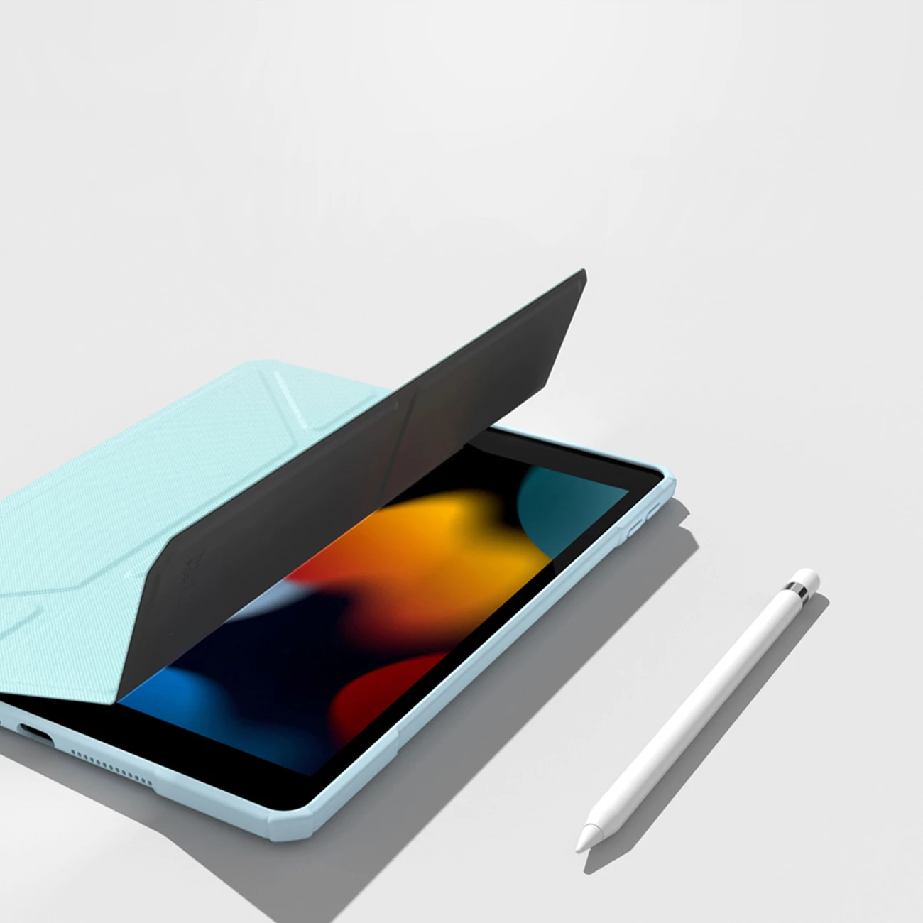 Mbështjellës folio AmazingThing Titan Pro për iPad Air 11" (M3, 2025/7 gen), kapak magnetik-stendë, mbajtës Apple Pencil me karikim, shpinë transparente, ngjyrë blu