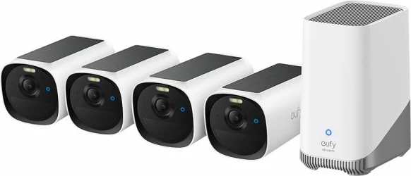 Sistem kamera sigurie ANKER Eufy Security eufyCam E40 2K, 4 kamera + HomeBase S380, SolarPlus 2.0, e bardhë/e zezë