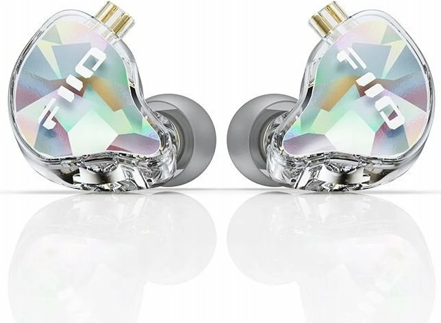 Kufje FiiO JD10, in-ear monitor dinamik 10 mm, Hi-Res, kabllo 1.2 m, 2-pin 0.78 mm, mikrofon me kontroll volume, transparent black