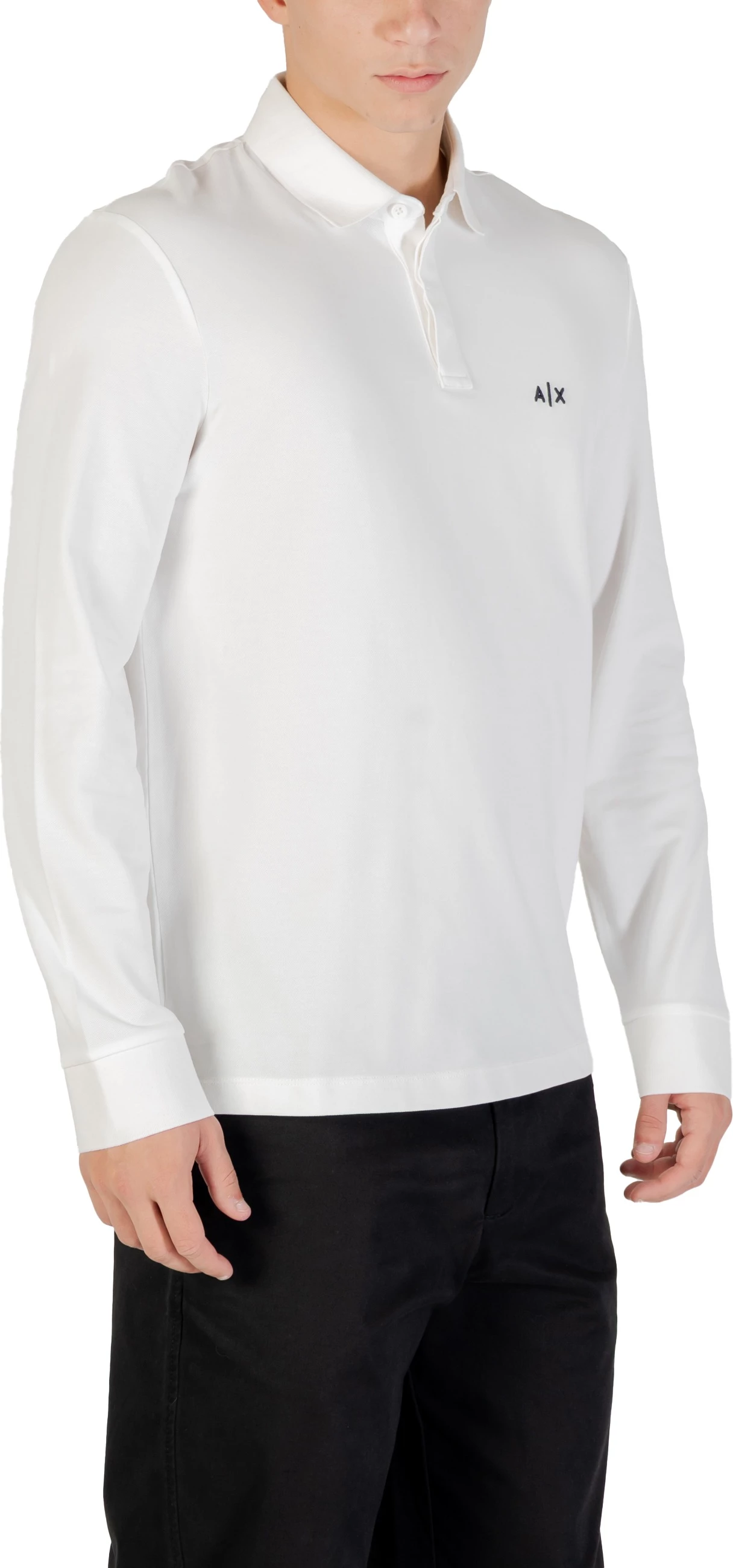 Maicë polo me mëngë të gjata për meshkuj Armani Exchange XM001288 AF17321, krem [Madhësia: S]