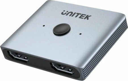 Switch HDMI bidireksional Unitek 2.1 8K 2-në-1, argjendtë