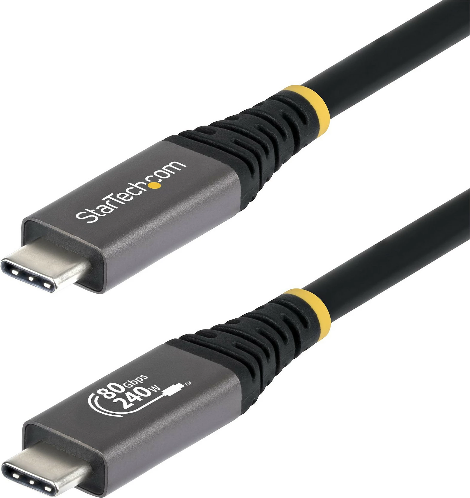 Kabllo USB-C StarTech USB4 Gen 4x2 1.5m, 80Gbps, 240W PD, 8K/120Hz, e zezë