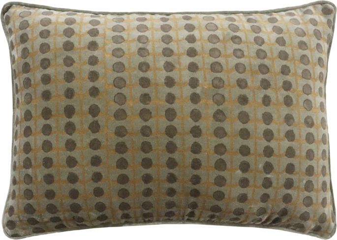 Jastëk dekorativ SUEVE, 60x40cm, material tekstili, ngjyrë mustardë-antracit