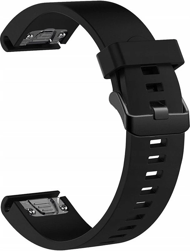 Rrip silikoni Fixed QuickFit 20mm për Garmin, FIXSST-QF20MM-BK, i zi