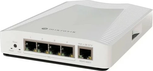 Switch MikroTik CRS304-4XG-IN, 10G Ethernet, PoE, Bardhë