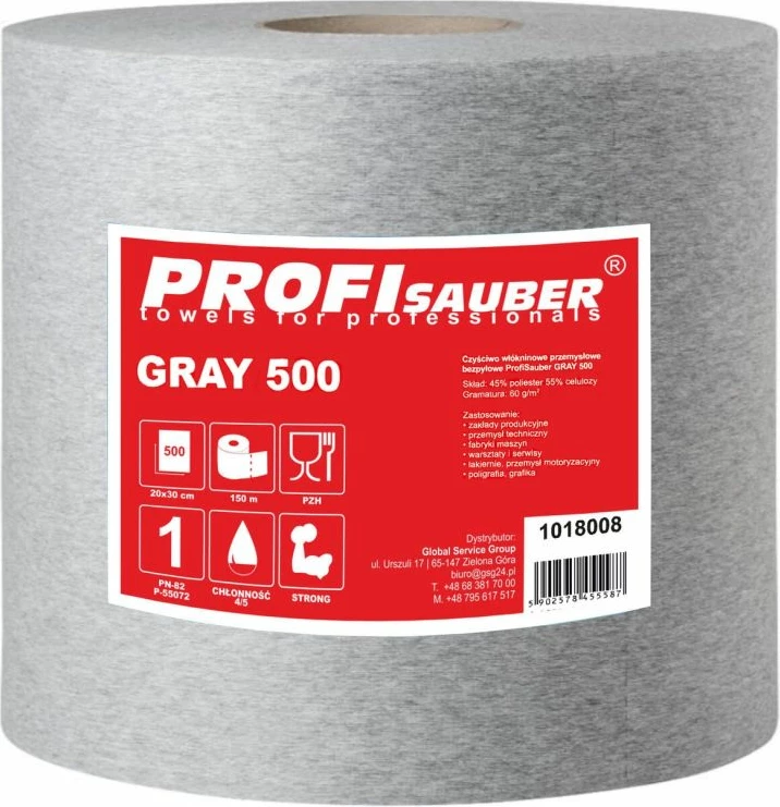 Leckë pastrimi industriale Profi Sauber GRAY 500, gri, 500 copë