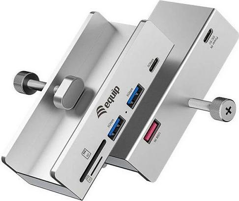 USB hub EQUIP 128968, 5 porta USB 3.2 Gen1, lexues SD/MicroSD, alumini