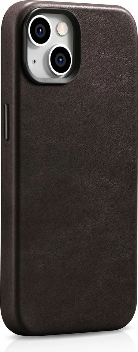 Mbështjellës iCarer Oil Wax Premium për iPhone 14 Plus, lëkurë natyrale, MagSafe, Kafe