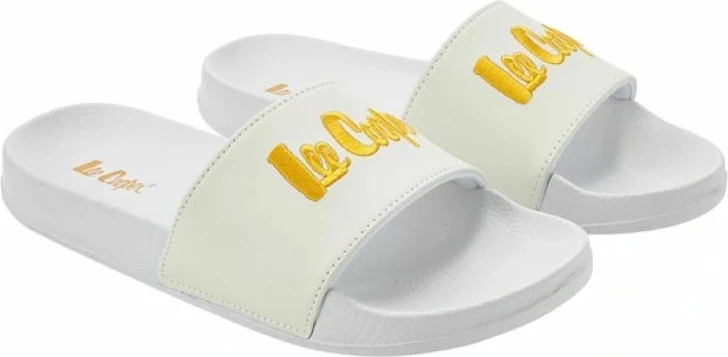 Papuqe femra Lee Cooper, të bardha/verdha