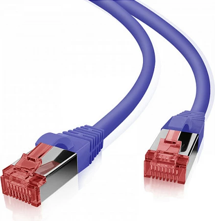 Kabllo rrjeti Helos 191042, Cat6 S/FTP, 20 m, RJ-45 në RJ-45, vjollcë