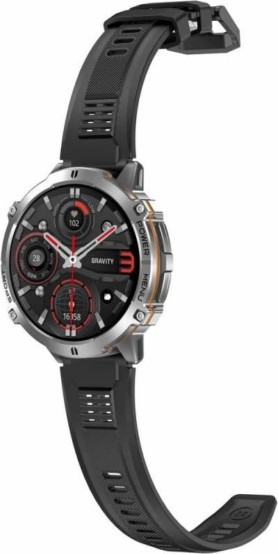 Smartwatch Gravity GT42-3, rrip grafit + byzylyk