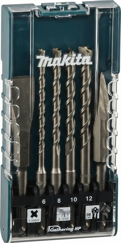 Set shpuesish dhe daltash SDS-Plus Makita E-15746, 6 copë