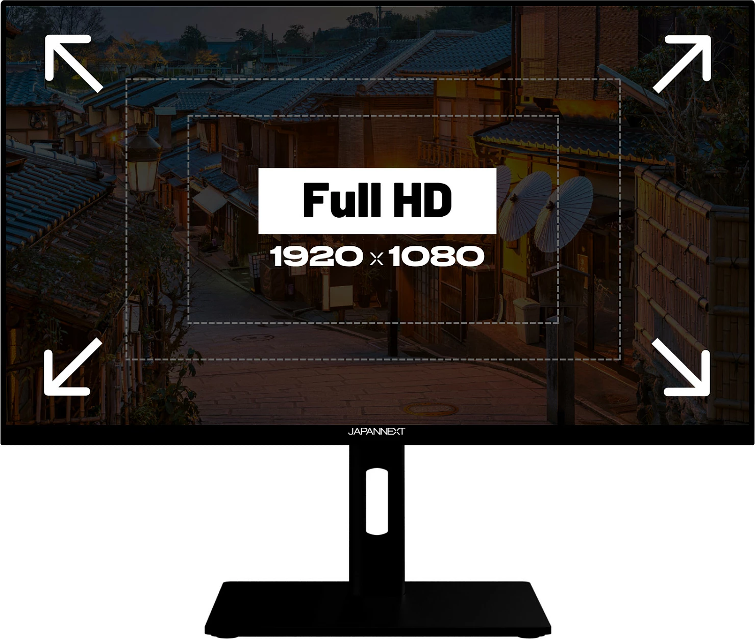 Monitor gaming JapanNext 27" Full HD 1920x1080, FreeSync, altoparlantë, zi/argjendtë