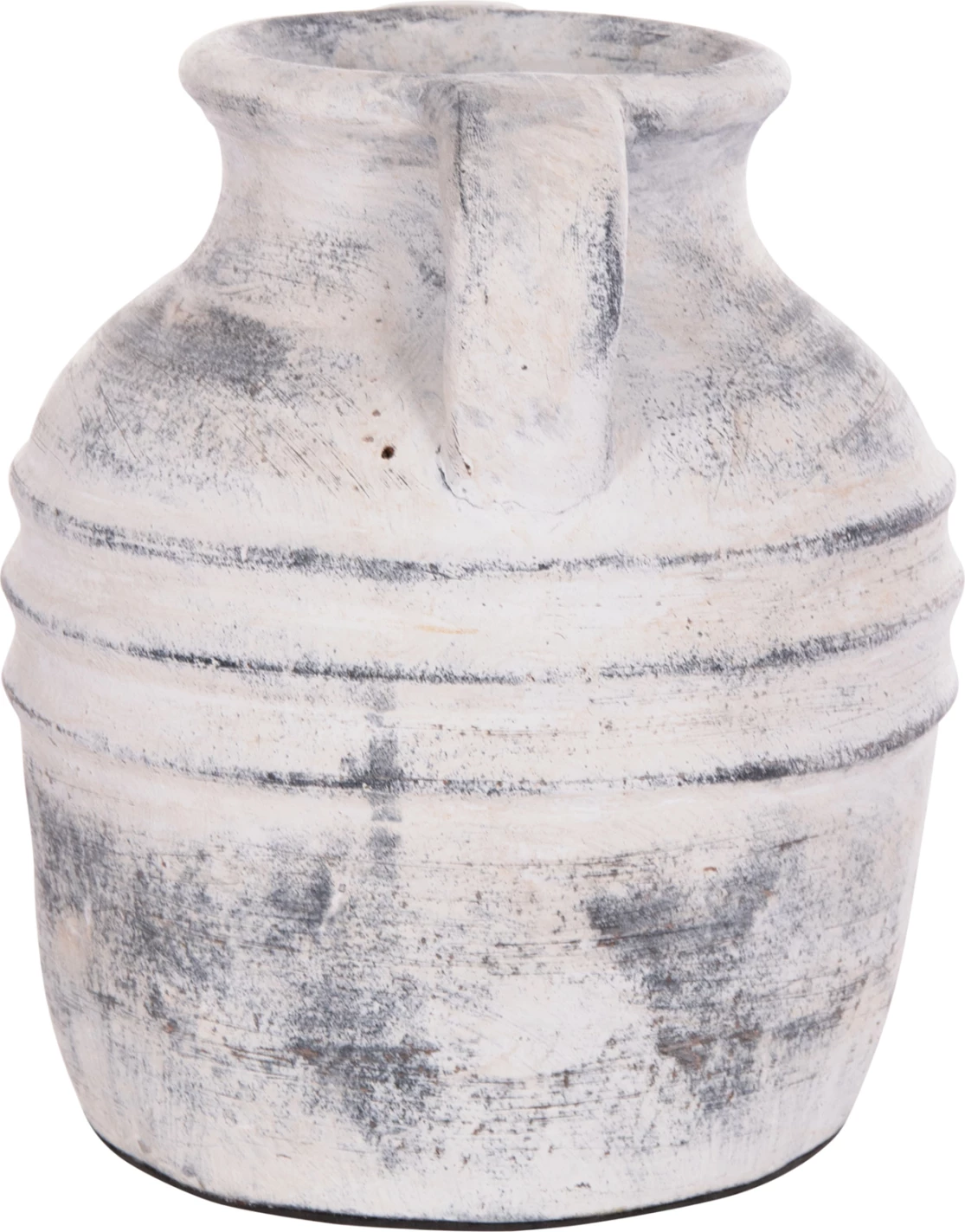 Vazo dekorative tavoline VERMO, terrakotë, ngjyrë gri e çelët, FH4398, 21x22cm