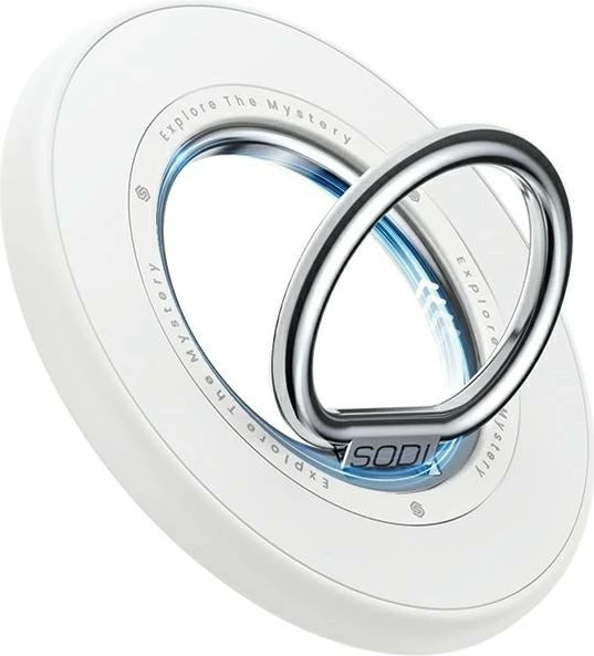 Mbajtëse unaze MagSafe SODI BM-350, magnetike rrotulluese 360°, stand tavoline, e bardhë