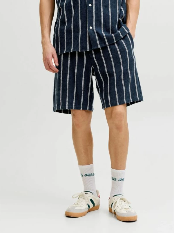 Shorce për meshkuj Jack&Jones JPSTJAIDEN COBA STRIPE JOG SHORTS REG SN 12274413, sky captain/stripes [Madhësia: XL]
