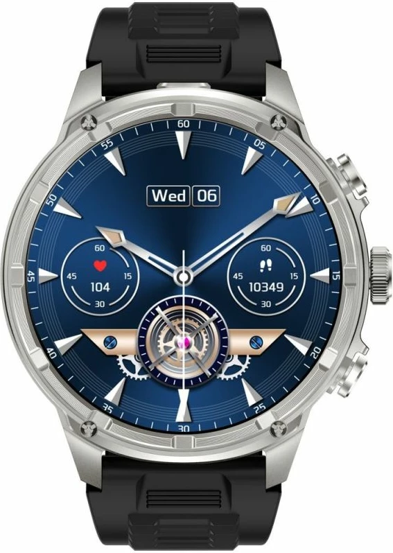 Smartwatch Gravity GT41-3, rrip i argjendtë + byzylyk