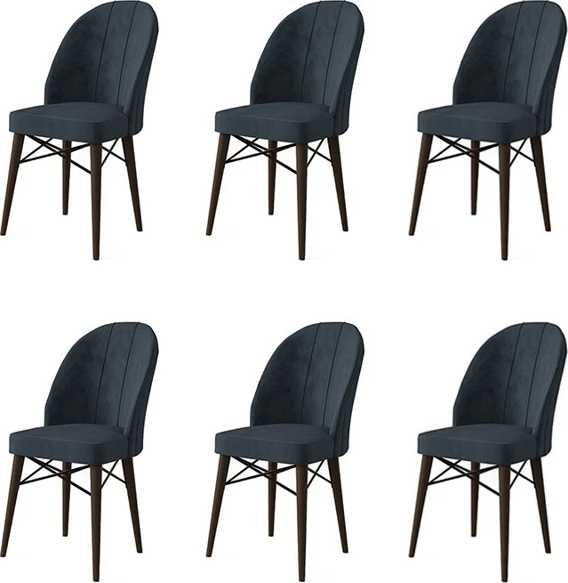 Set karrigesh (6 copë), Ritim, ngjyrë antracit dhe kafe, Hanah Home