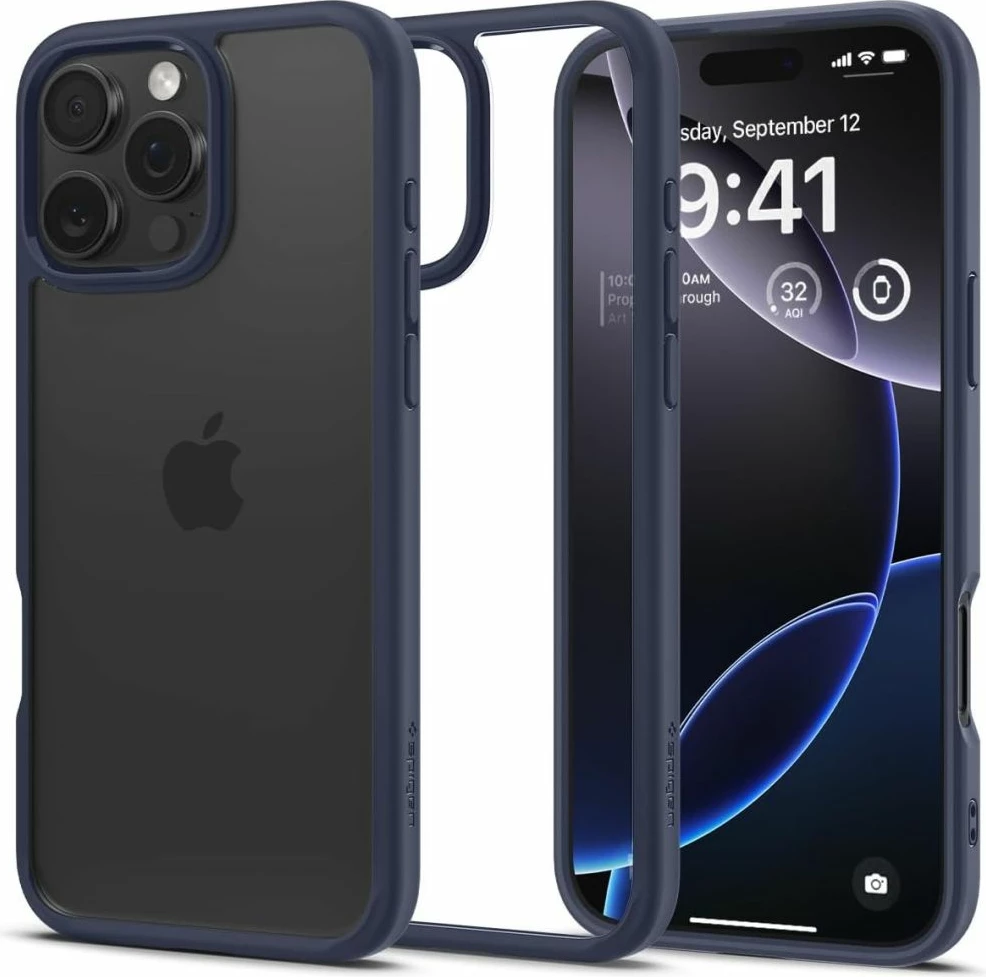 Mbështjellës Spigen Ultra Hybrid për iPhone 16 Pro Max, TPU/PC, MIL-STD 810G, Blu, 1 copë