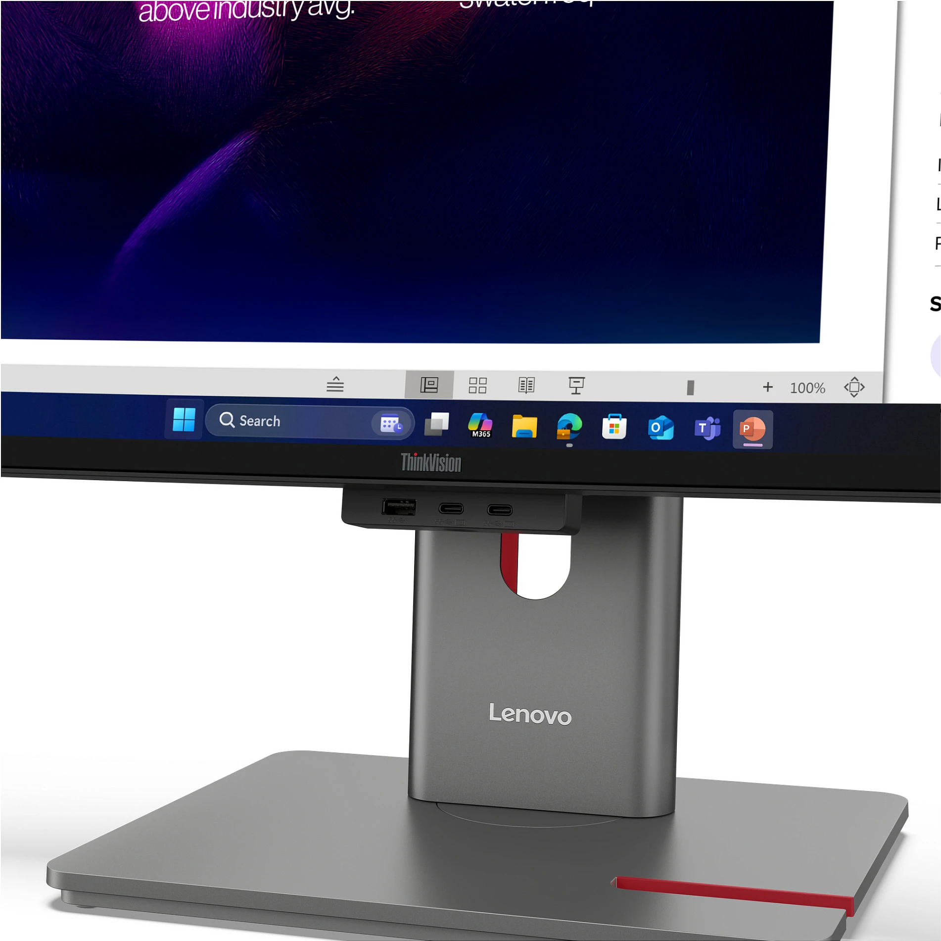 Monitor Lenovo ThinkVision P40WD-40, 39.7", WUHD 5120x2160, LED, Eclipse Black