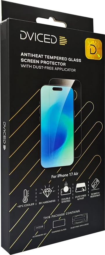 Dviced AntiHeat Tempered glass screen protector for iPhone Air