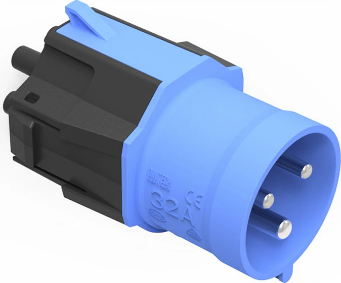 Adapter prizë NRGkick Steckeraufsatz 32A 3-pol, me LED, zi/kaltër