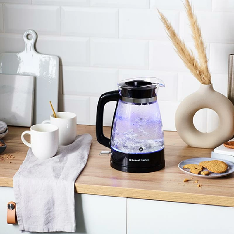 Zierës uji elektrik, Russell Hobbs, 26080-70, 1.7L qelq, zi