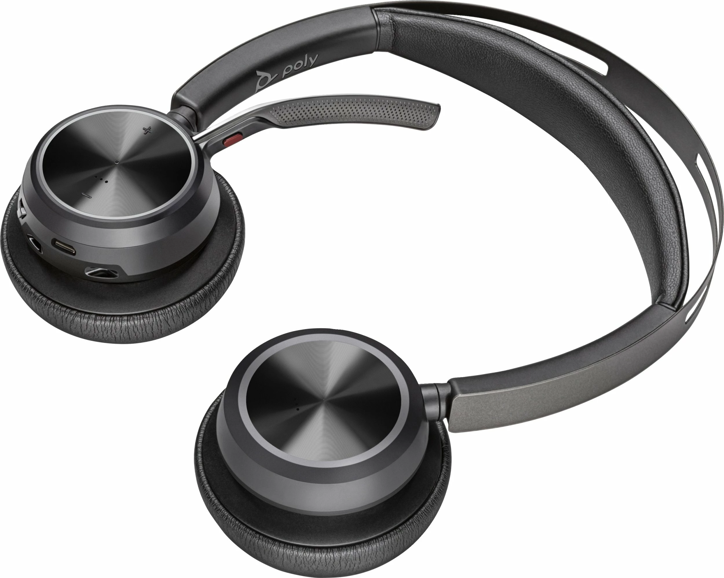 Kufje Poly Voyager Focus 2 9T9J5AA, Bluetooth 5.1, ANC, me stacion karikimi, të zeza