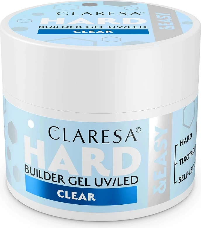 Xhel ndërtues për thonj Claresa Hard&Easy Builder Gel për femra Clear 12g