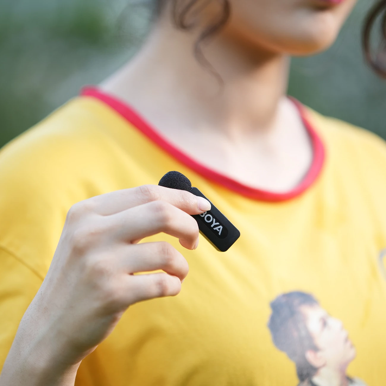 Mikrofon pa tela BOYA BY-V10 V2.0 2.4GHz USB-C, set me transmetues dhe marrës, i zi