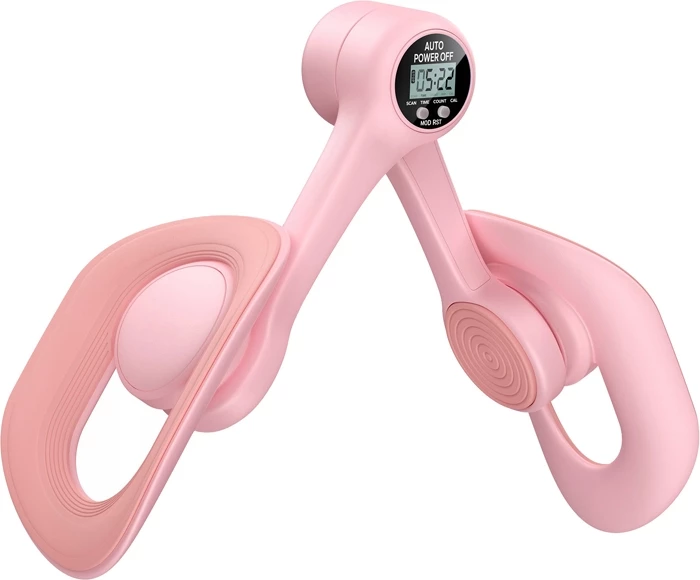Trajner kofshësh dhe dysheme pelvike MERACH MR-2397P2-EU, rezistencë 7.3 kg, LCD, rregullim 360°, rozë