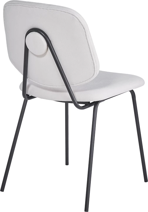 Karrige Pietro I, set prej 4 copash, material tekstili bezhë, këmbë metalike të zeza, 45x55x82.5cm