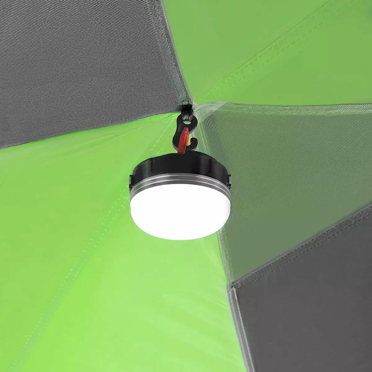 Çadër kampingu Nils Extreme NC6031 Highland për 6 persona, tunel, 570 x 210 x 200 cm, gri/jeshile