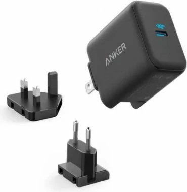 Karikues muri USB-C ANKER PowerPort III 25W (A2058H11), i zi, me adapterë prizash