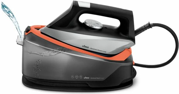 Hekur me stacion avulli UFESA Absolute Steam Luxe 2400 W, 8 bar, 1.2 L, gri/zi