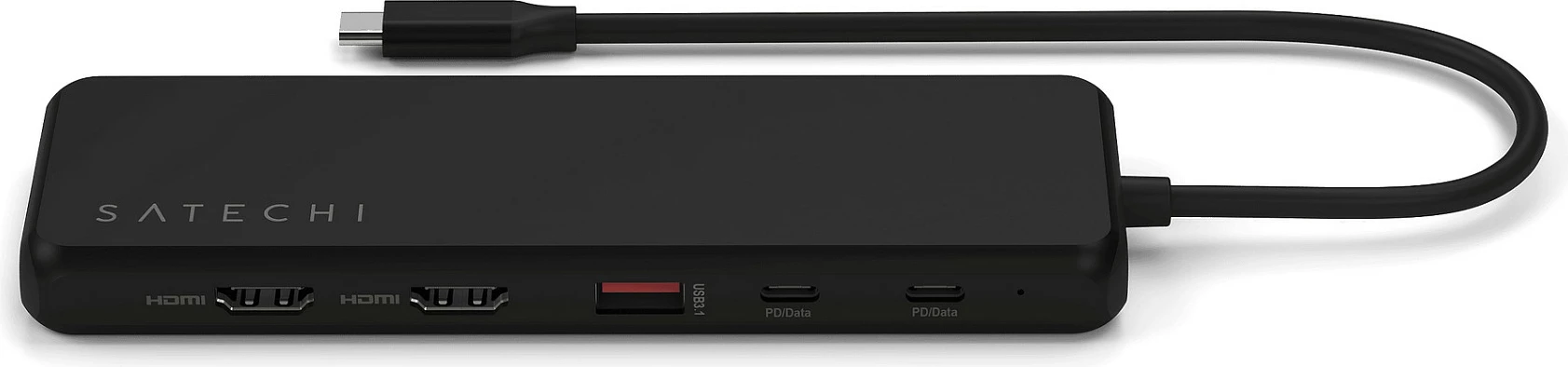 Adapter Multiport USB-C Satechi 13-në-1, Triple Display, i zi