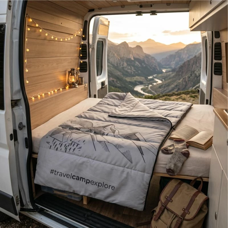 Thes gjumi për kamping Offlander me mbështetëse koke të heqshme