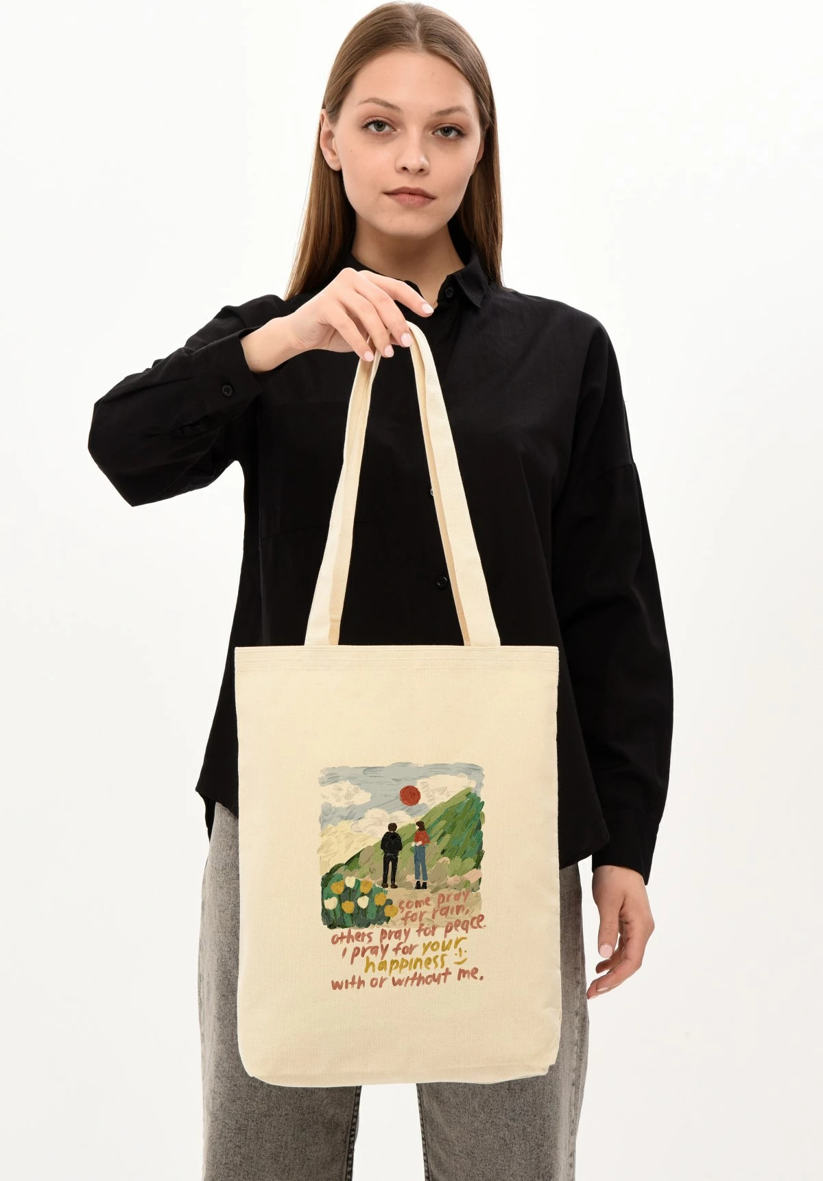 Torbë tote Zoozie Bags, 0540, ngjyrë krem