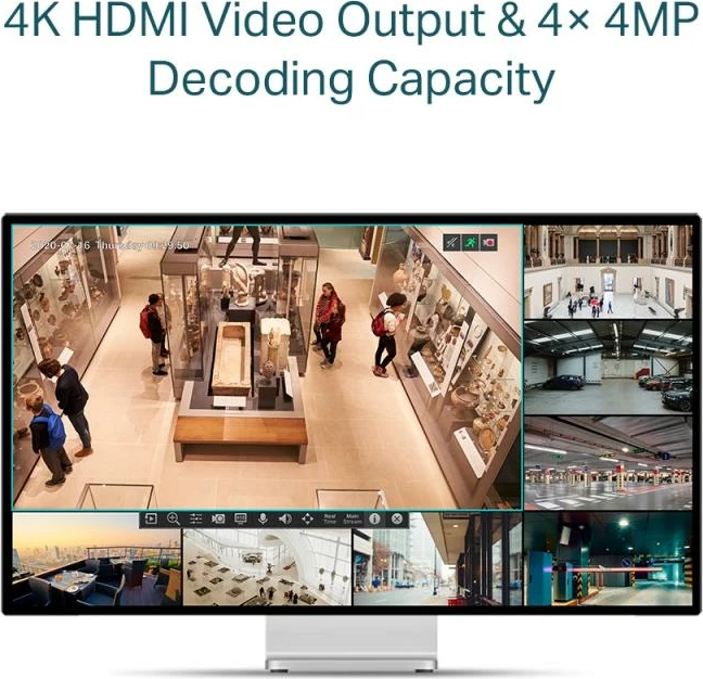 NVR rrjeti PoE+ TP-Link VIGI NVR1008H-8MP 8 kanale deri 8MP, e zezë