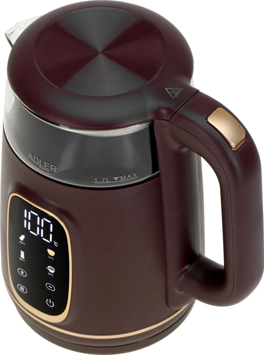 Çajnik elektrik Adler AD 1305, 1.7L, burgundy