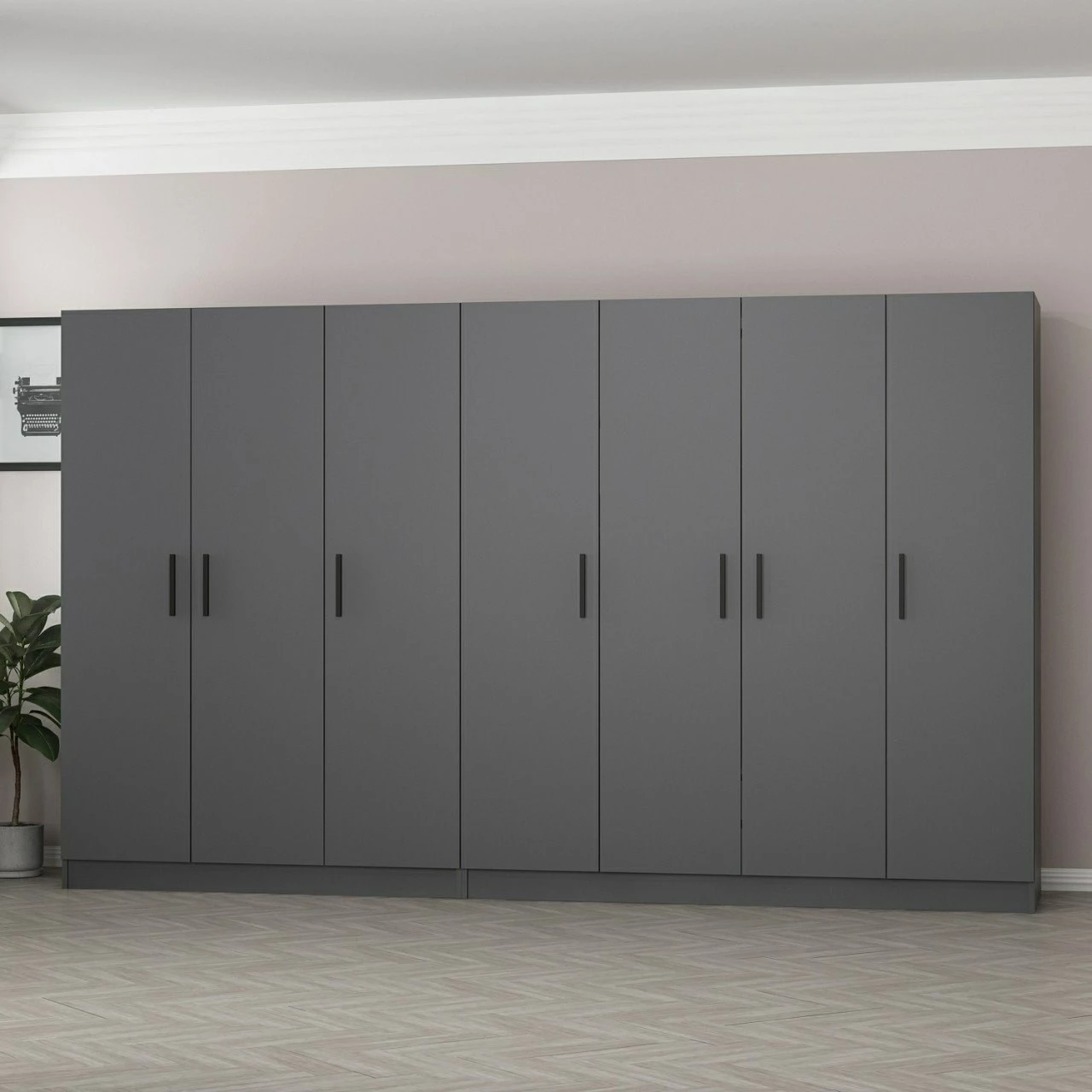 Dollap Skye Decor, ngjyrë antracit, 315x190x52cm