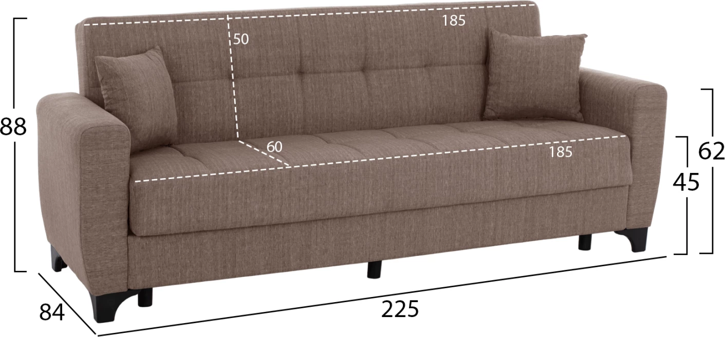 Set divanësh FH11748.02, 3-vendësh dhe 2-vendësh, bezhë