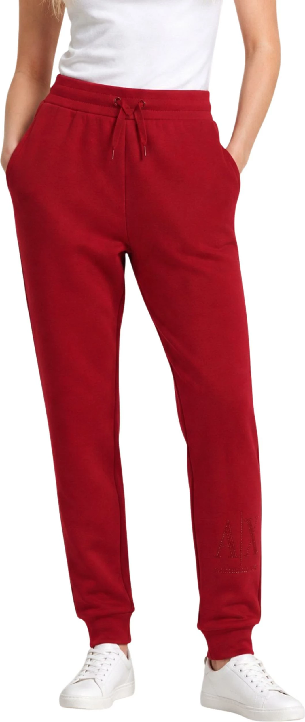 Pantallona sportive për femra Armani Exchange XW000828 AF13397, të kuqe [Madhësia: M]