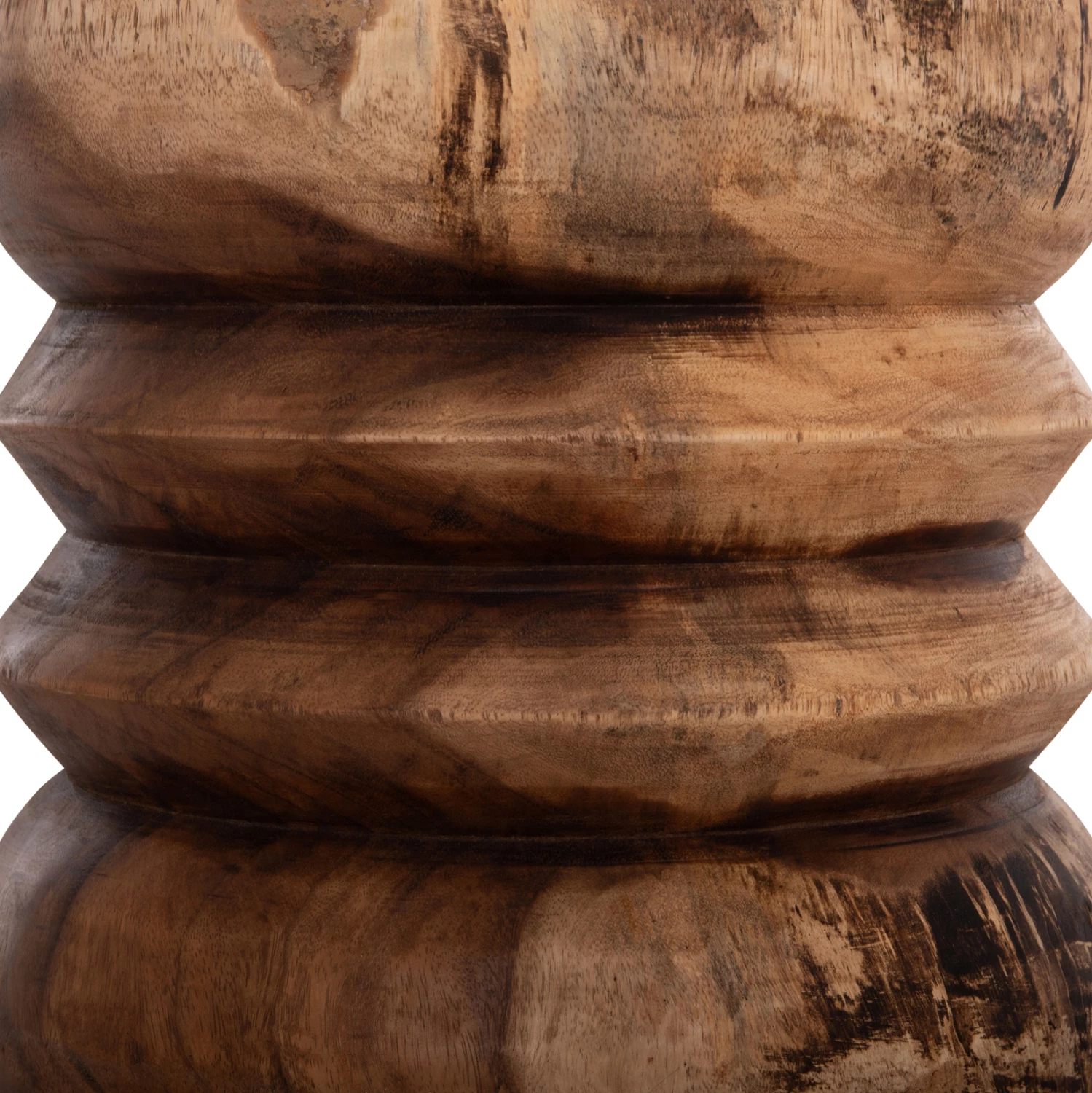 Stool i rrumbullakët prej druri suar natyral, FH9910, 40x45cm