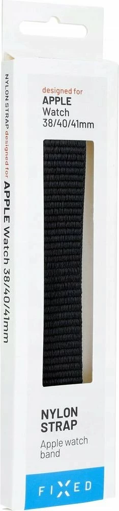 Rrip najloni sportiv për Apple Watch Fixed FIXNST2-436-BK 38/40/41mm 160-210 mm, i zi