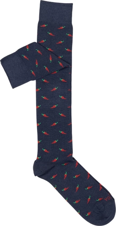 Çorape të gjata për meshkuj YOS Peperoncino, blu