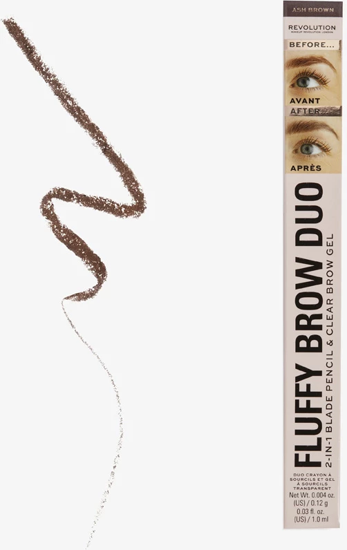 Revolution – Eyebrow pencil Fluffy Brow Filter Duo – ASH BROWN