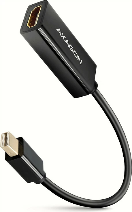 Adapter Mini DisplayPort në HDMI Axagon RVDM-HI14N, 4K 30Hz, 15cm, i zi