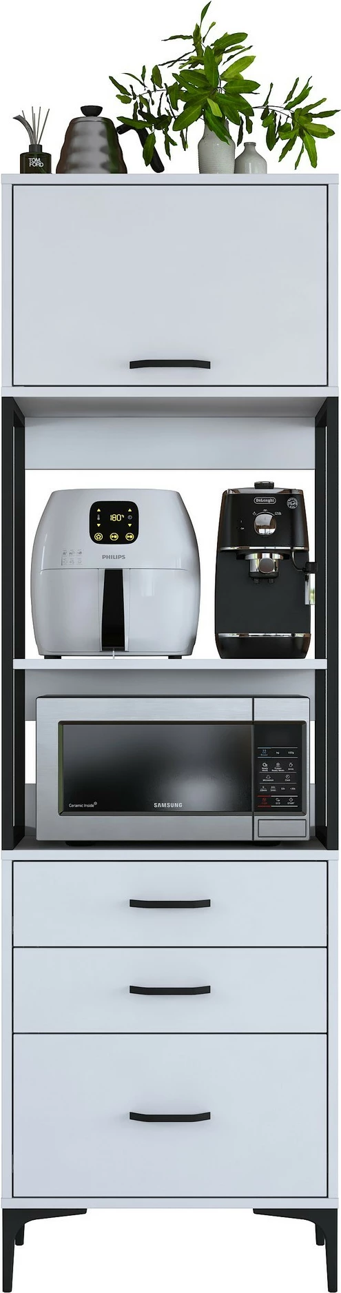 Dollap multifunksional Hanah Home, JE135 - 3101, i bardhë
